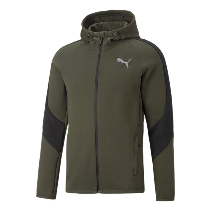 Sudadera con capucha y cremallera completa Evostripe «Verde»