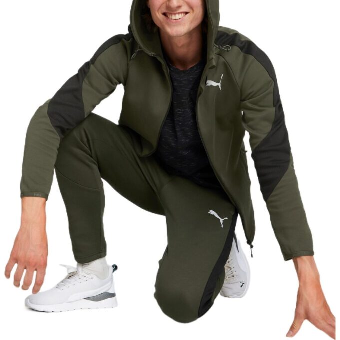 Sudadera con capucha y cremallera completa Evostripe «Verde»