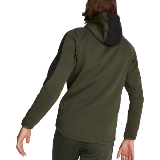 Sudadera con capucha y cremallera completa Evostripe «Verde»