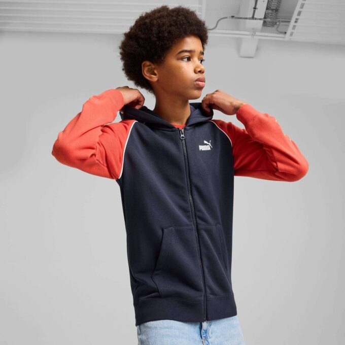 Sudadera con capucha y cremallera completa para niños grandes SPORT Sudadera con capucha y cremallera completa para niños grandes SPORT
