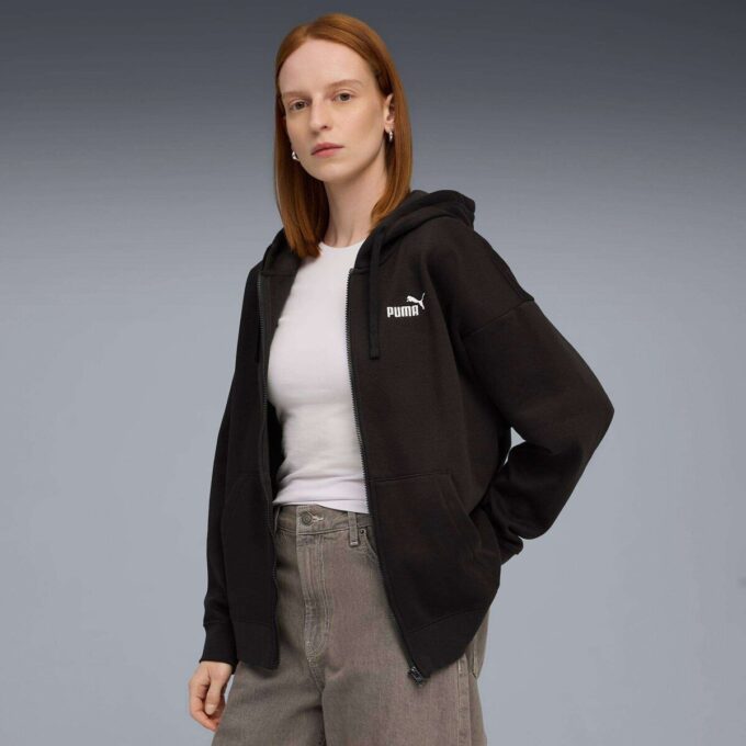 Sudadera con capucha y cremallera Essentials para mujer Sudadera con capucha y cremallera Essentials para mujer
