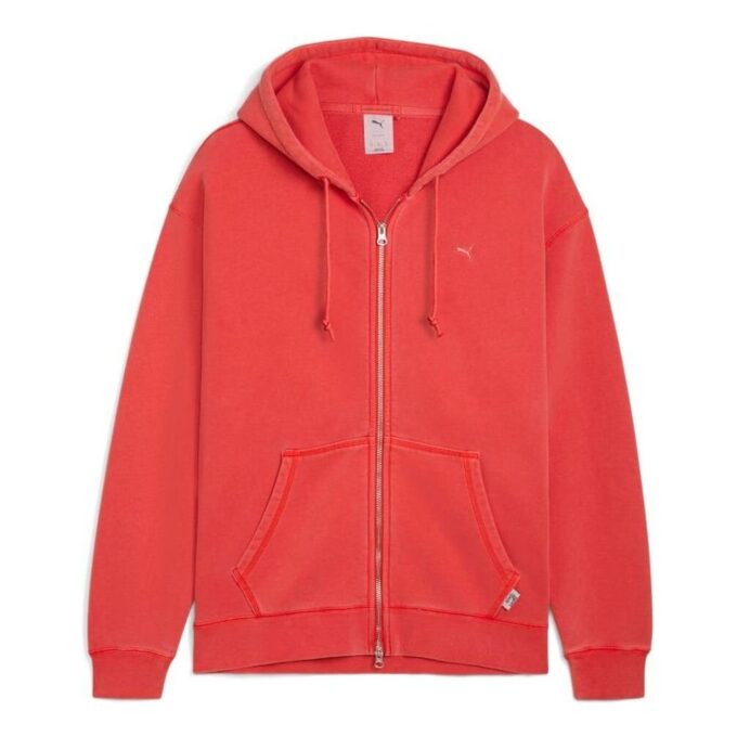 Sudadera con capucha y cremallera MMQ «Rojo intenso»