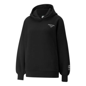 Sudadera con capucha y cuello redondo del club de bienestar (mujeres) «Negra»