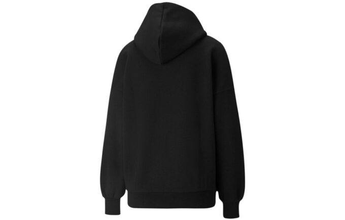 Sudadera con capucha y cuello redondo del club de bienestar (mujeres) «Negra»