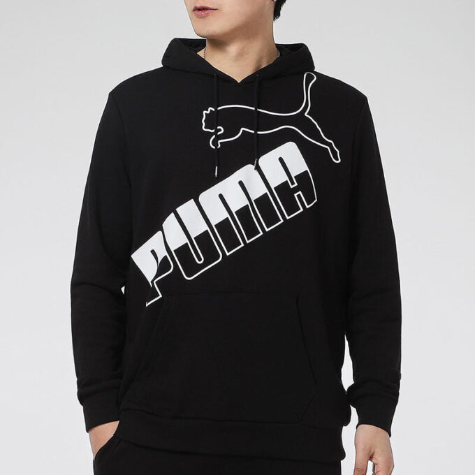Sudadera con capucha y logo grande «Negro y blanco»