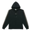 Sudadera con capucha y logo metálico «Black Gold»