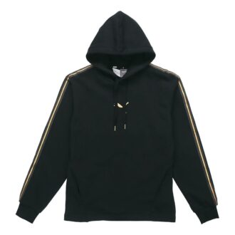 Sudadera con capucha y logo metálico «Black Gold»