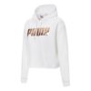 Sudadera con capucha y logo metálico «White Gold» (mujeres)