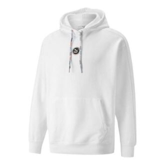 Sudadera con capucha y logotipo circular «Blanca»