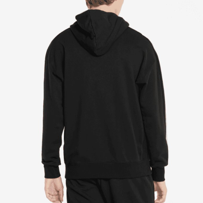 Sudadera con capucha y logotipo circular «Negra»