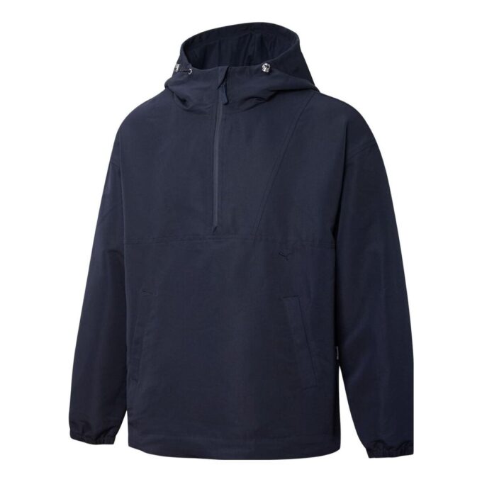 Sudadera con capucha y media cremallera MMQ «Azul marino»