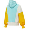 Sudadera con capucha y paneles (mujeres) «Azul, amarillo y blanco»