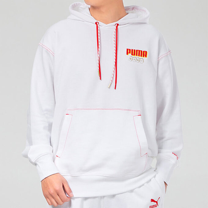 Sudadera con capucha YOTOX «Blanco Rojo Amarillo»