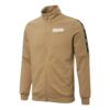 Sudadera con cremallera completa de felpa francesa Tape «Marrón»