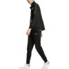 Sudadera con cremallera completa de felpa francesa Tape «Negra»