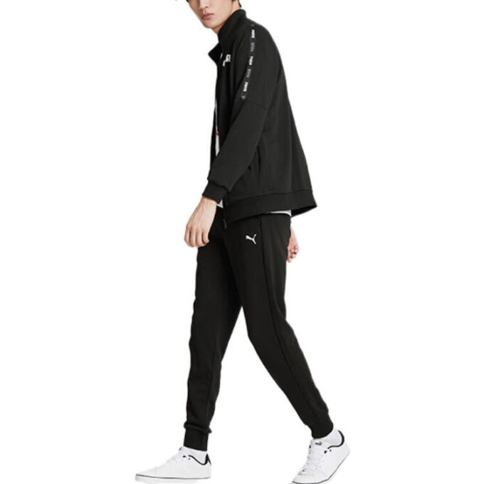 Sudadera con cremallera completa de felpa francesa Tape «Negra»