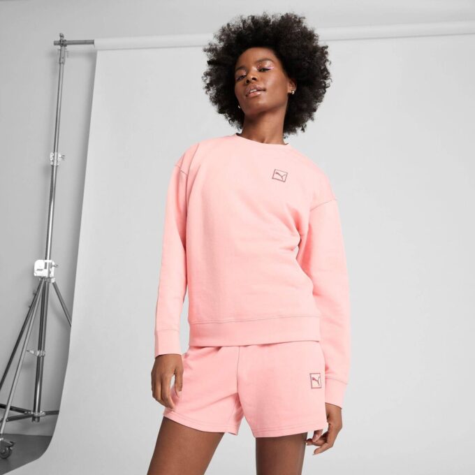 Sudadera con cuello redondo cómoda para mujer Elevated Essentials