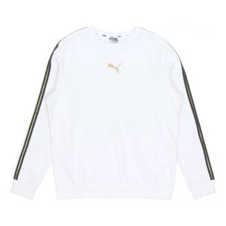 Sudadera con cuello redondo Metallic Nights «Blanco, negro y dorado»