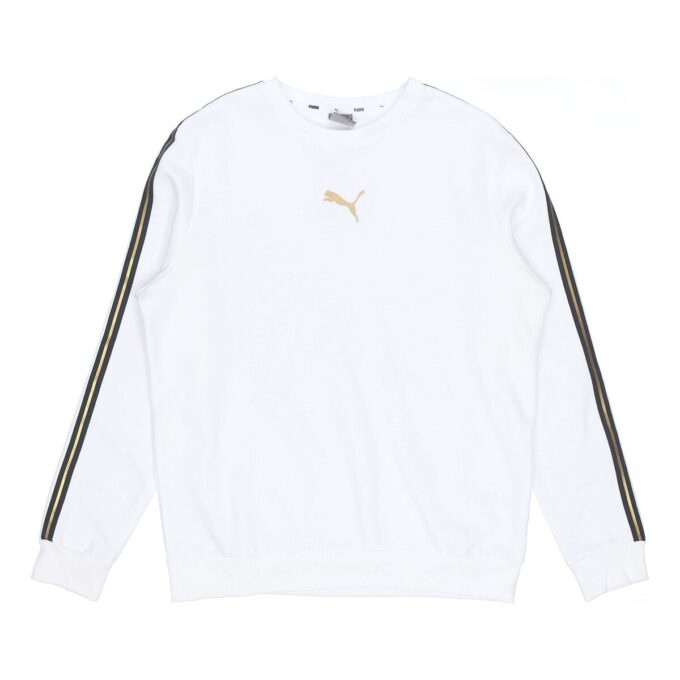 Sudadera con cuello redondo Metallic Nights «Blanco, negro y dorado»