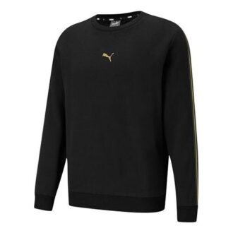 Sudadera con cuello redondo Metallic Nights «Negro Dorado»