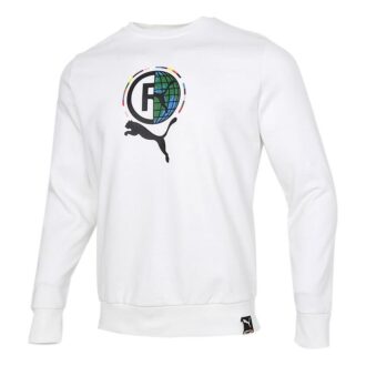 Sudadera con cuello redondo y estampado de juego «Blanco, negro y verde»
