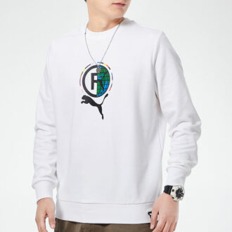 Sudadera con cuello redondo y estampado de juego «Blanco, negro y verde»