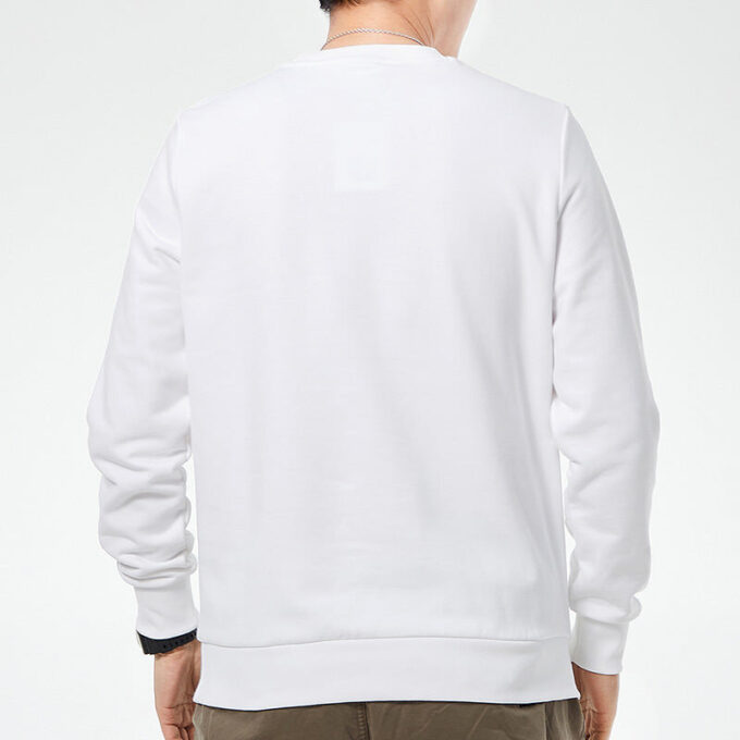 Sudadera con cuello redondo y estampado de juego «Blanco, negro y verde»