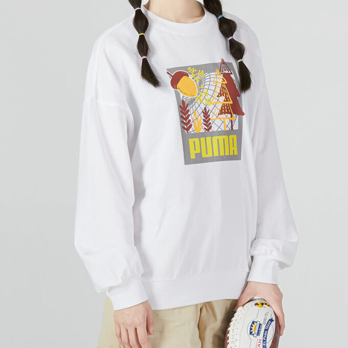 Sudadera con cuello redondo y mangas abullonadas FF (WMNS) «Blanca»