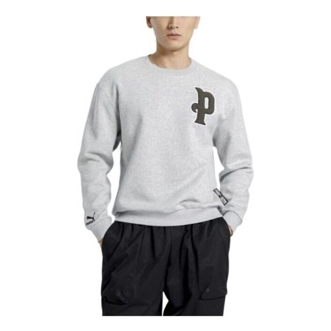 Sudadera con logo universitario «gris»