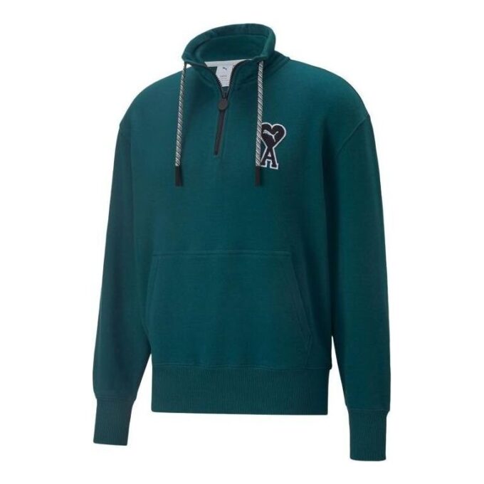 Sudadera con media cremallera PUMA x Ami «Verde»