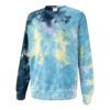 Sudadera de cuello redondo con efecto tie-dye MMQ «Azul»