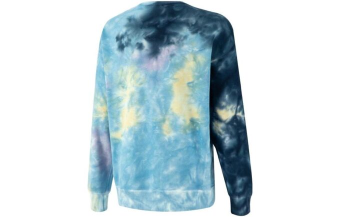 Sudadera de cuello redondo con efecto tie-dye MMQ «Azul»