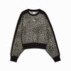 Sudadera de cuello redondo con estampado animal T7 Leopard Luxe para mujer