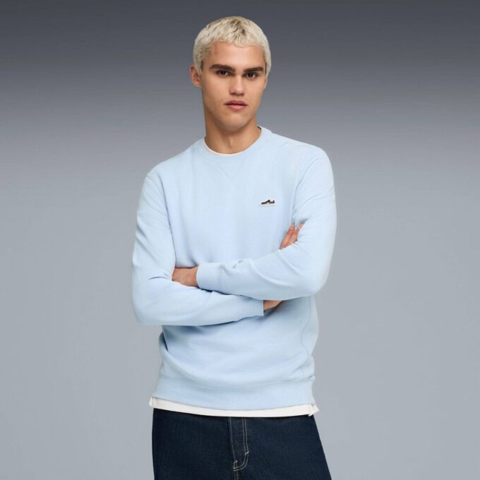 Sudadera de cuello redondo de ante para hombre de Wardrobe Essentials Sudadera de cuello redondo de ante para hombre de Wardrobe Essentials