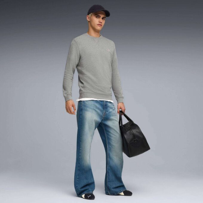 Sudadera de cuello redondo de ante para hombre de Wardrobe Essentials