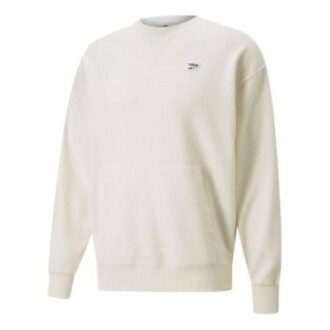 Sudadera de cuello redondo Downtown Waffle «Blanca»
