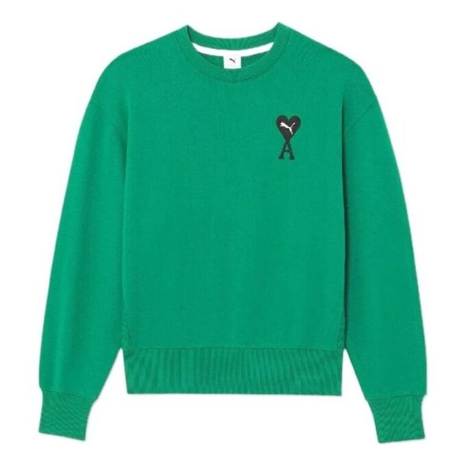 Sudadera de cuello redondo PUMA x Ami «Verde»