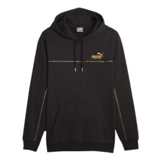 Sudadera deportiva Luxe Crew con logo bordado «Negra»