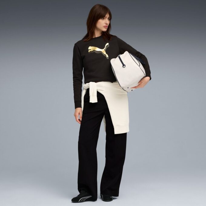 Sudadera Essentials Metallic con cuello redondo para mujer Sudadera Essentials Metallic con cuello redondo para mujer
