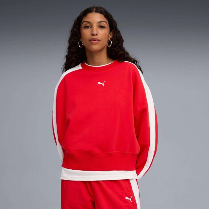 Sudadera extragrande con cuello redondo para mujer T7 Sudadera extragrande con cuello redondo para mujer T7