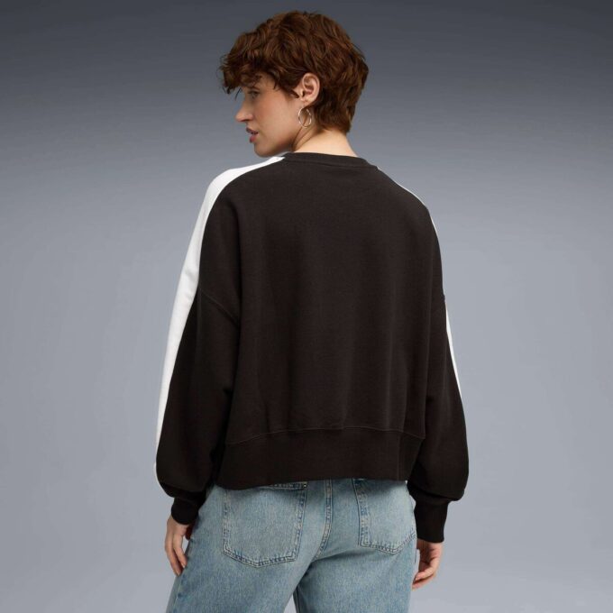 Sudadera extragrande con cuello redondo para mujer T7 Sudadera extragrande con cuello redondo para mujer T7