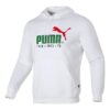 Sudadera informal con capucha y logo estampado «Blanco, verde y rojo»
