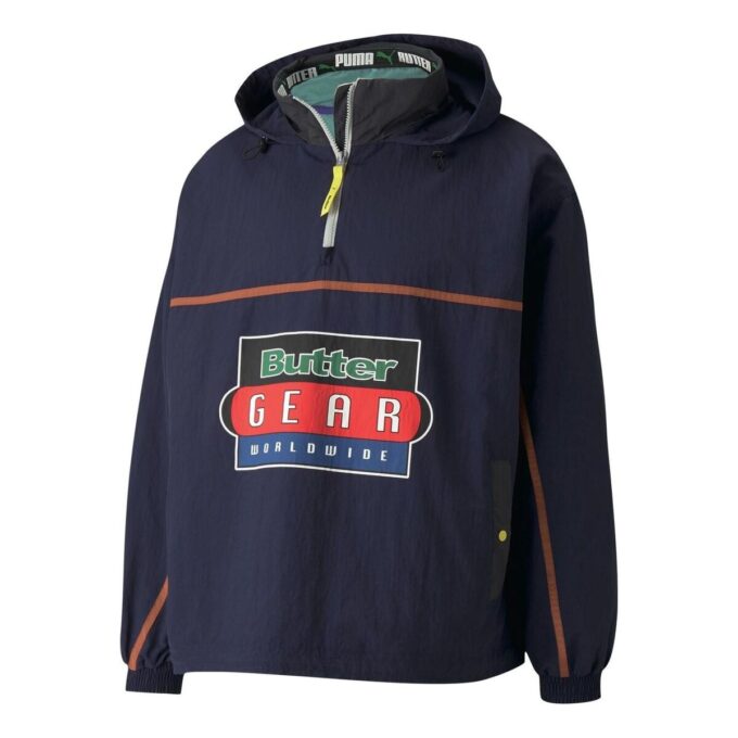 Sudadera ligera con capucha y media cremallera PUMA x Butter Goods «Azul marino»