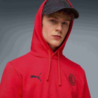 Sudadera polar con capucha de fútbol AC Milan Soccer Essentials para hombre