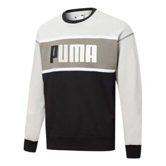 Sudadera retro de corte regular «Negro, blanco y gris»
