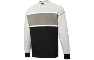 Sudadera retro de corte regular «Negro, blanco y gris»