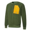 Sudadera retro de sherpa con cuello redondo «Verde»
