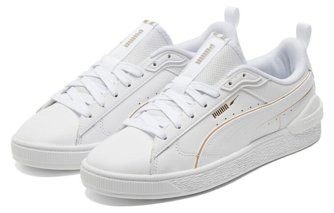 Suede Bloc «Liquid Metal – White Team Gold»