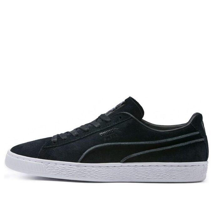 Suede Classic «Costuras expuestas – Negro y blanco»