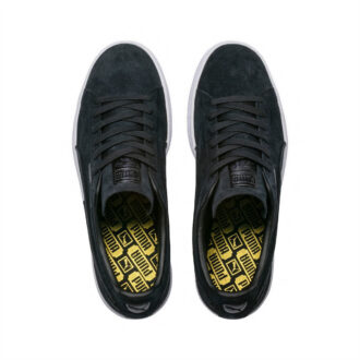 Suede Classic «Costuras expuestas – Negro y blanco»